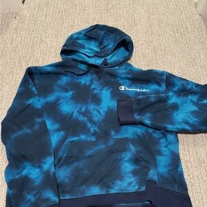 Champion Teal and Navy Hoodie